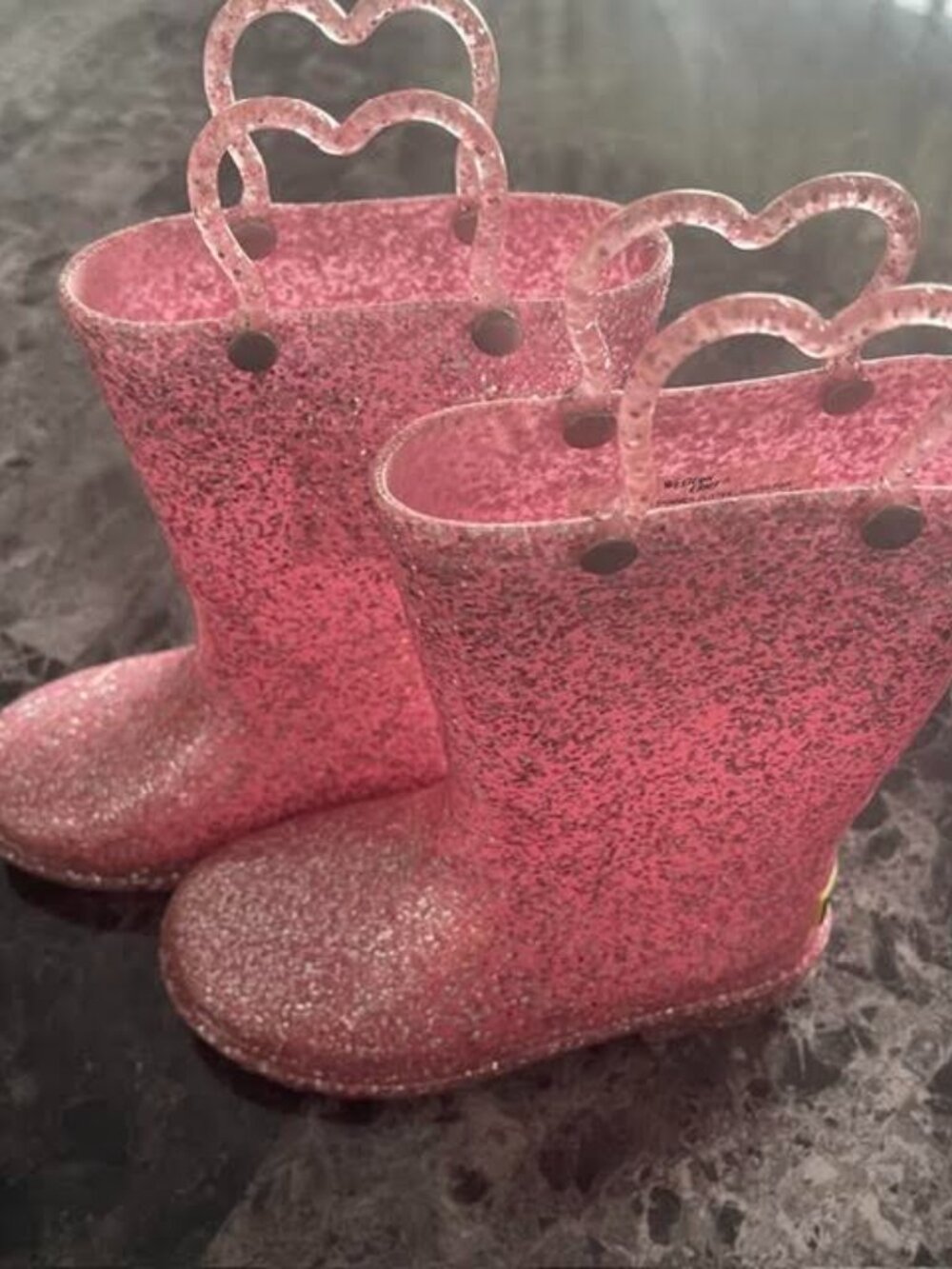 Western Chief Girls Light-Up Glitter Rain Boots Rose Gold – US 9 / EU 25